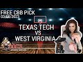 College Basketball Pick - Texas Tech vs West Virginia Prediction, 3/8/2023 Free Best Bets & Odds