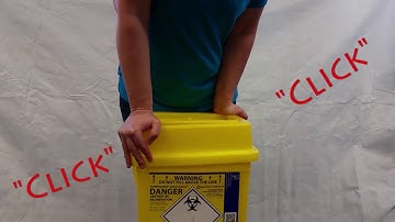 OLD VIDEO - How to put a lid on a Daniels SHARPSGUARD® theatre⁺ container