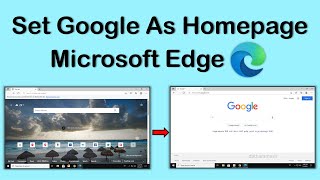 how to set google as homepage in microsoft edge