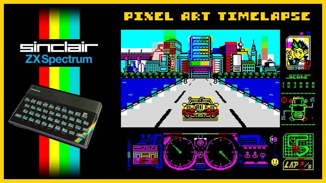 ZX Spectrum 8-bit pixel art picture Old-Games.RU splash screen (from Old-Hard  #80) by Grongy - ZX-Art