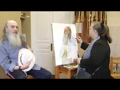 Ольга Волокитина – преподаватель  Школы акварели С. Андрияки, Портрет.