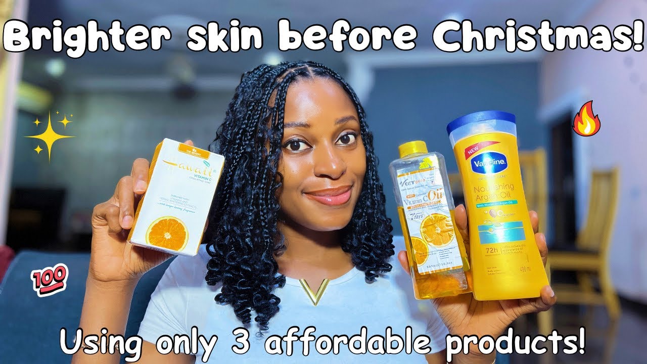 Glow before Christmas using only 3 products✨Fast brightening skincare routine! 