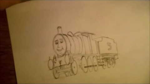 Drawing james the red engine