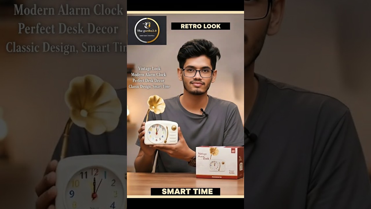 Vintage Radio Alarm Clock⏰📻 | Retro Desk Decor 