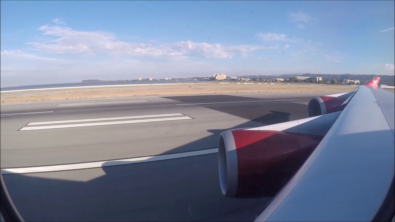 Virgin VS20 San Francisco -  Push Back / Taxi / Take Off - 26 Aug 2015