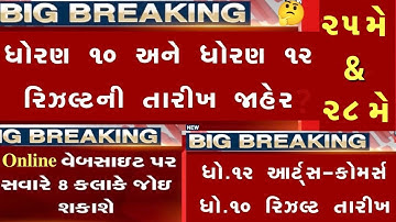 STD 10 Result Date 2023, STD 12 Result 2023 Date, STD 12 Commerce Result Date 2023, 12th Arts Result