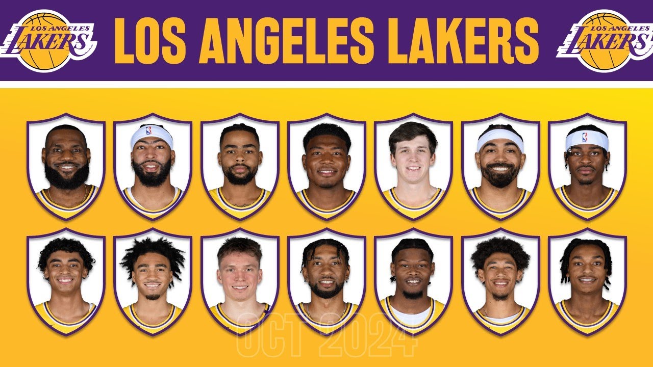 Los Angeles LAKERS New Roster 2024/25 Player Lineup Profile Update Oct ...