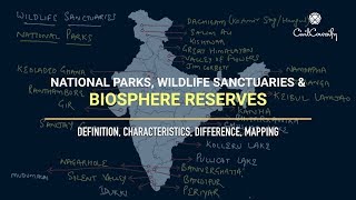 BIOSPHERE RESERVES, NATIONAL PARKS, WILDLIFE SANCTUARY || Definition, Characteristics, Mapping