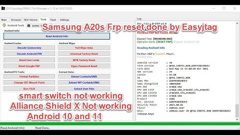 SAMSUNG A20s (SM-A207F) FRP RESET ISP Method BY EASY JTAG PLUS and  UFI BOX