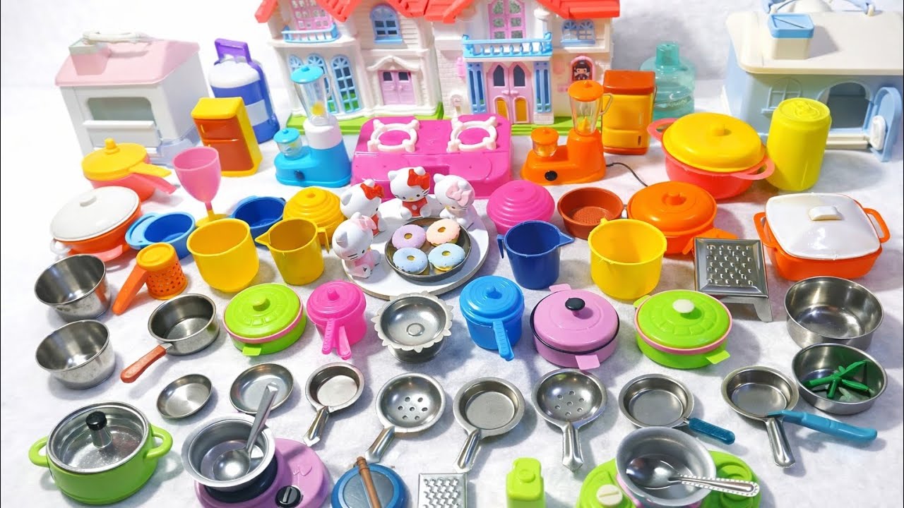 6:08  Minutes Satisfying With Unboxing Hello Kitty Kitchen Set | Tiny Mini Asmr Kitchen Set 