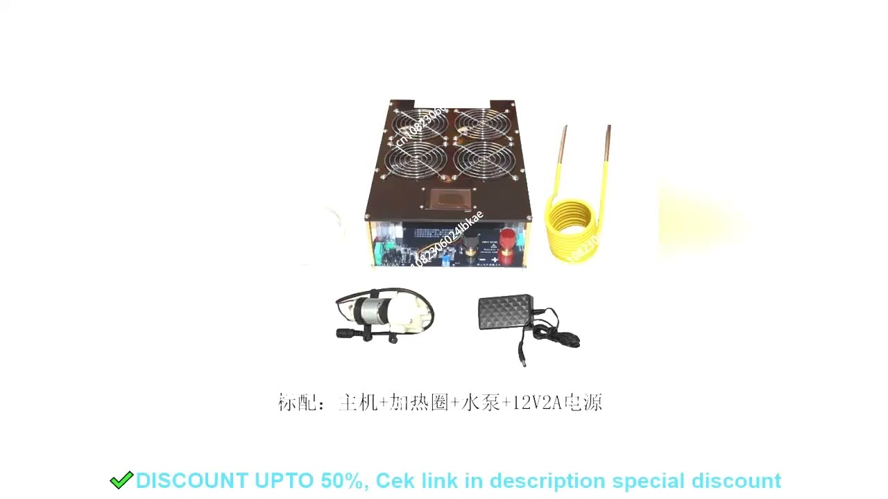 5000W ZVS Induction Heater Module High frequency Induction Heating PCB Board Melted Metal + Coil+Pum