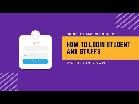 Video - 2  (For staff/students) How to login student and staffs ?