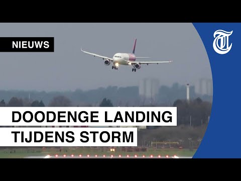 Storm Ciara zorgt voor huiveringwekkende stuiterlanding