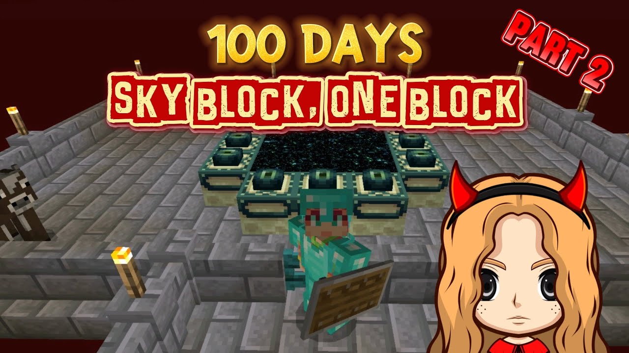 Surviving 100 Days in Minecraft Skyblock, One Block ( Part 2) | Minecraft Tagalog