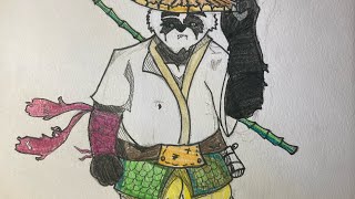How To Draw A Samurai Panda
