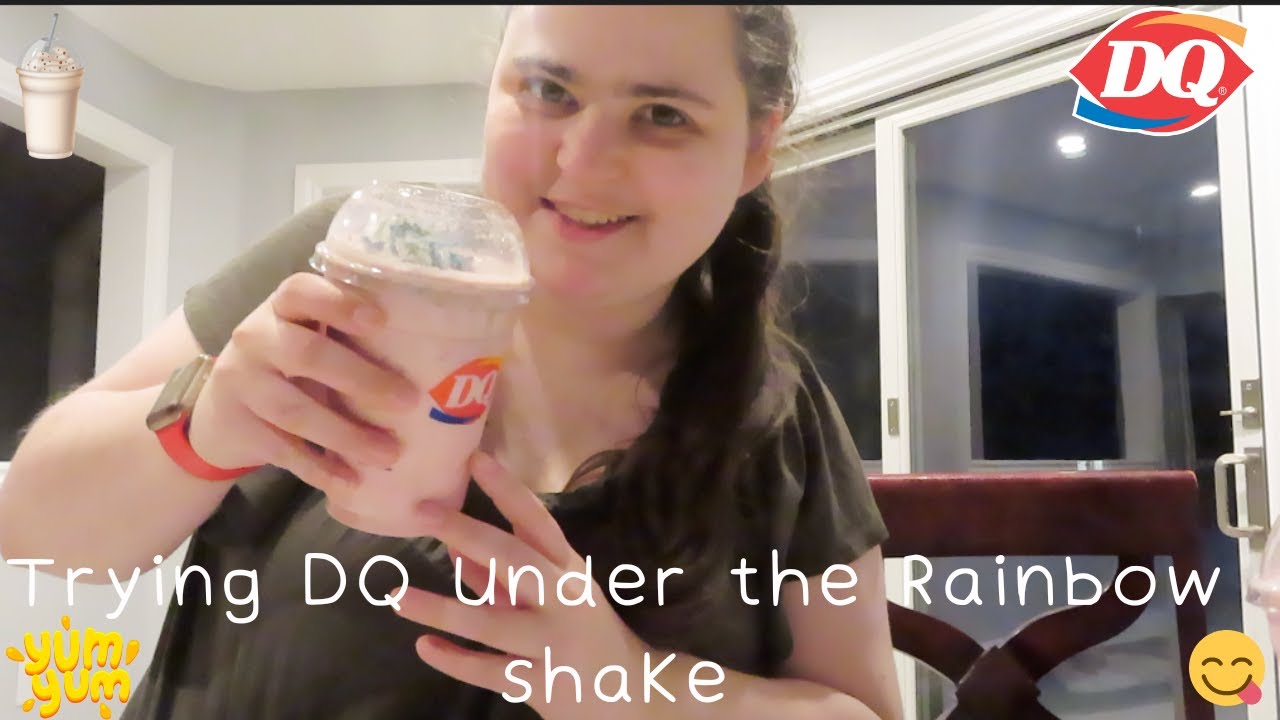 Trying Dairy Queen Under the Rainbow Shake YouTube