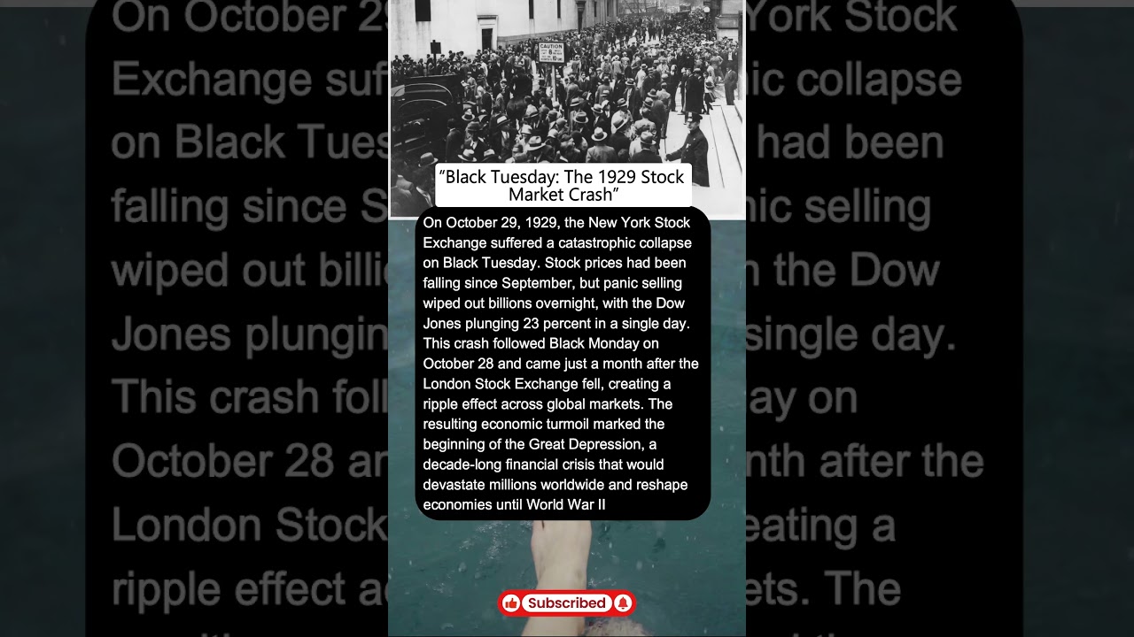 Black Tuesday: The 1929 Stock Market Crash