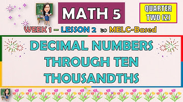 MATH 5 || QUARTER 2 WEEK 1 LESSON 2 | DECIMAL NUMBERS THROUGH TEN THOUSANDTHS | MELC-BASED