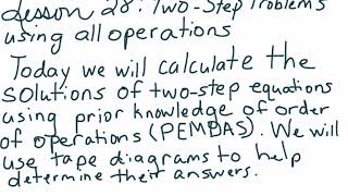 Lesson 28 Module 4 Two-Step Problems using all operations