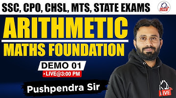 Arithmetic Maths Demo 01 By Pushpender Sir | Foundation Batch for SSC Students! @KD_LIVE ​