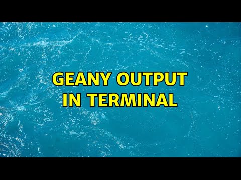 Ubuntu: Geany output in terminal
