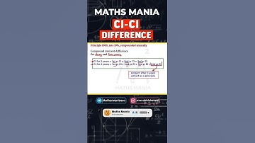 CI difference #ssc #cgl #maths #tricks #shorts