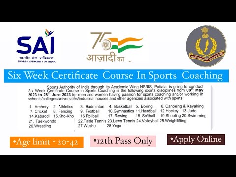 NS NIS 6 Week Certificate Course In Sports Coaching/ NS NIS Sports ...