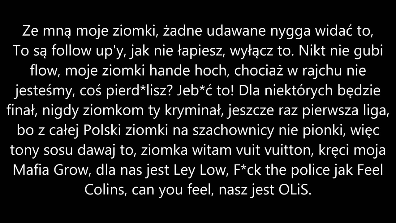 Ganja Mafia Moj Ziomek Tekst