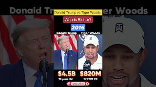 Compare net worth of Donald Trump and Tiger Woods!#trump #tigerwoods #networthcomparison #networth