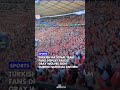 Turkish National Team Fans Display Fascist Gray Wolves Sign During National Anthem Turkish National Team Fans Display Fascist Gray Wolves Sign During National Anthem