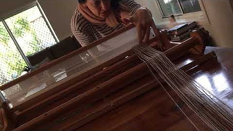 Warping for log cabin on a rigid heddle loom 1