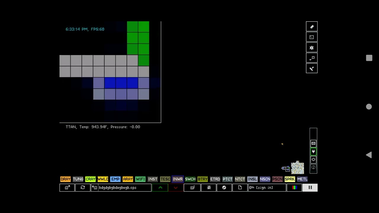 Making a scrap cube in The Powder toy pt2.