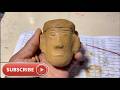 HANDMADE CLAY FACE SCULPTURE | SIMPLE CLAY PORTRAIT ART