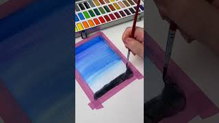 Watercolor Painting 🖼️ #shorts