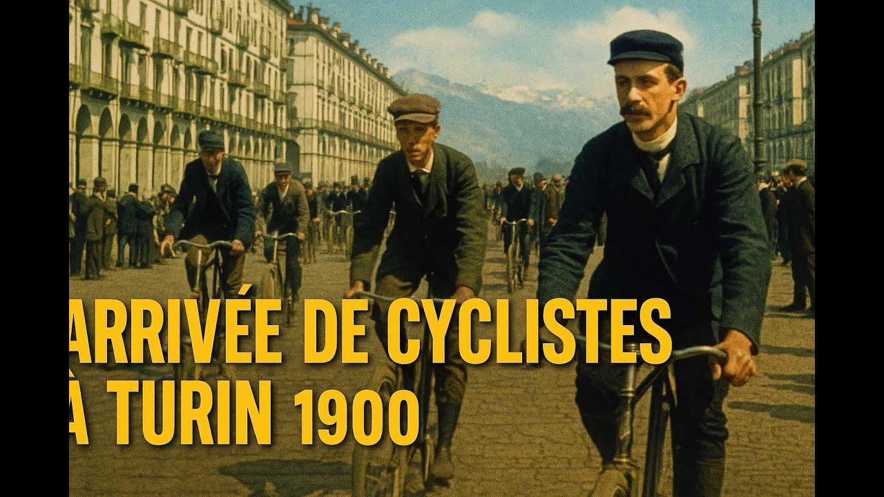 Arrivée de cyclistes à Turin | 1900 | Documentary, Short