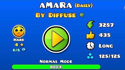 aMaRa by Diffuse- Geometry Dash (daily level, 4 stars)