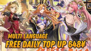 Samkok King General Gacha English - Free Daily Top Up 648 Ssr General & Discount 90% X7 Game