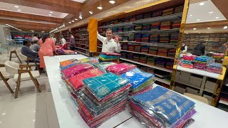 Bangalore Malleshwaram Beautiful Semi Crepe, Georgette & Soft Silk Sarees with Free Shipping. screenshot 3