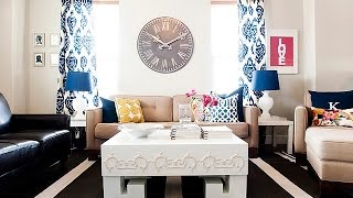 Thumbnail Blue and White Curtains