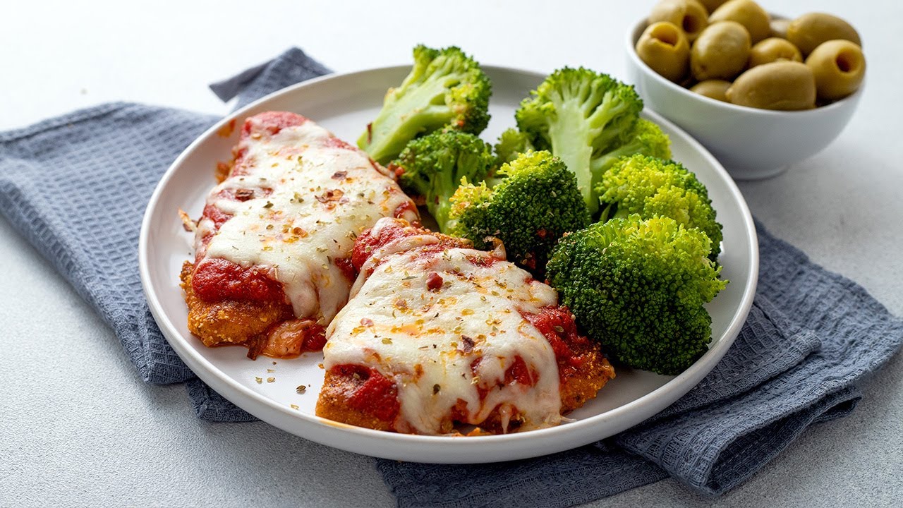 Simple Low-Carb & Keto Chicken Parmesan - YouTube