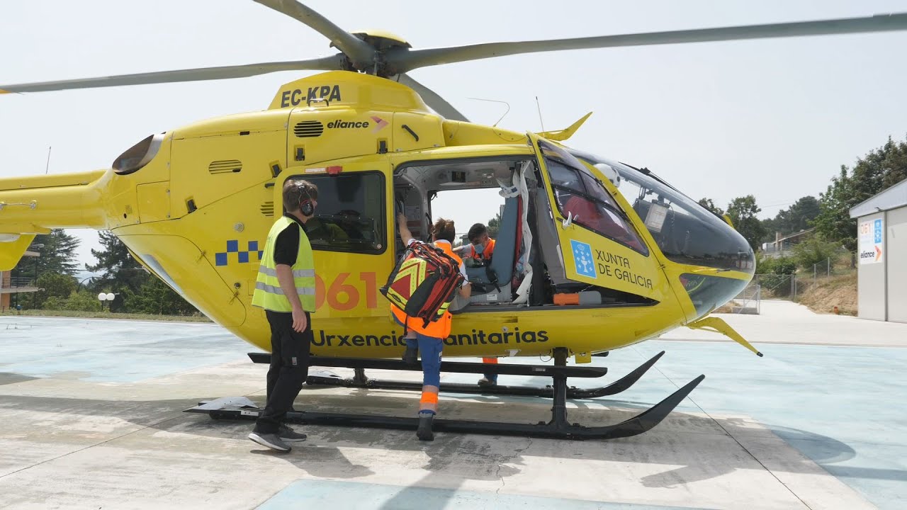 Nos subimos en el helicóptero del 061