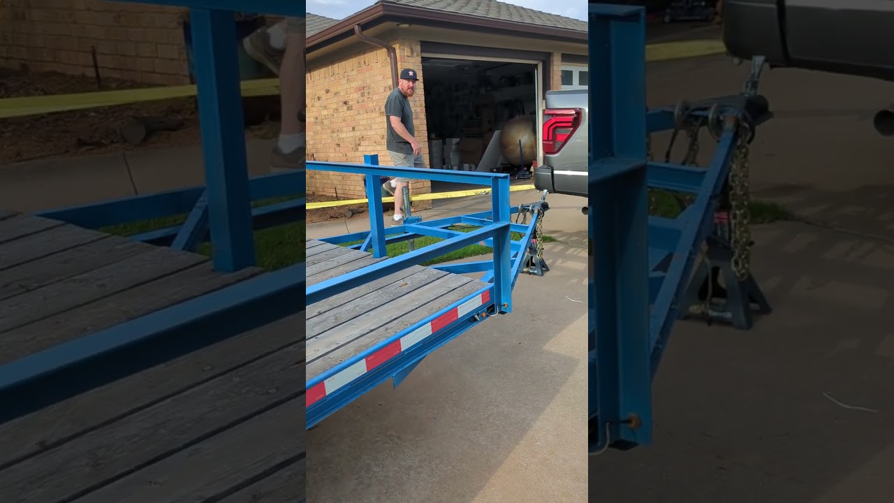 2025 F150 Lariat 5.0 coyote pulling a small  tree stump