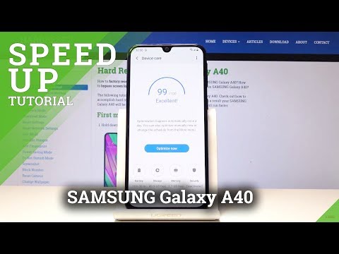 How to Speed Up SAMSUNG Galaxy A40 - Optimize Galaxy A40