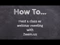 How to host a class or meeting with Zoom! www.zoom.us