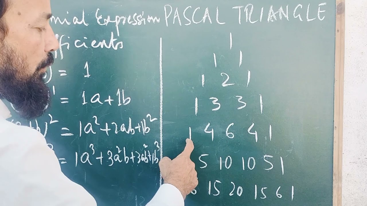 PASCAL TRIANGLE AND BINOMIAL EXPRESSION'S COEFFICIENTS 