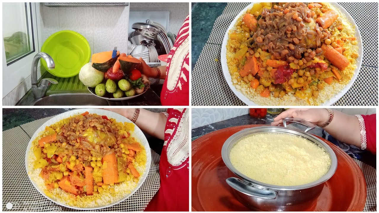 كسكس مغربي باللحم الرأس والخضار طريقة تحضير تقليدي بخطوة ناجح مع هدى فهمي