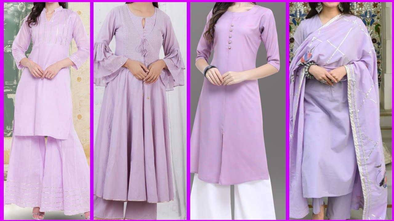 Designer Georgette Top Light Purple With Embroidered Plazzo Suit |  Ethnicroop