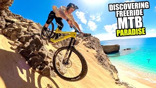 DISCOVERING A FREERIDE MOUNTAIN BIKING PARADISE ON A DESERT ISLAND!