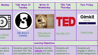 Week One of Online Learning Profile