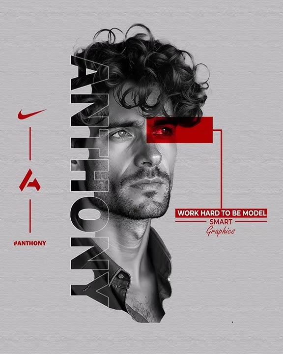 Desain Poster Top Model Modern di Adobe Photoshop